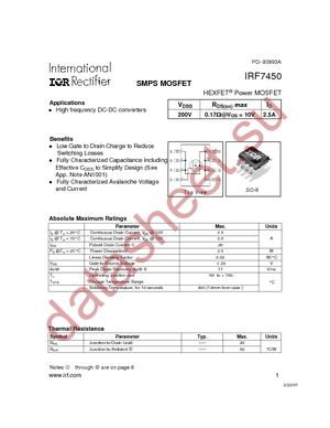 IRF7450TR datasheet  